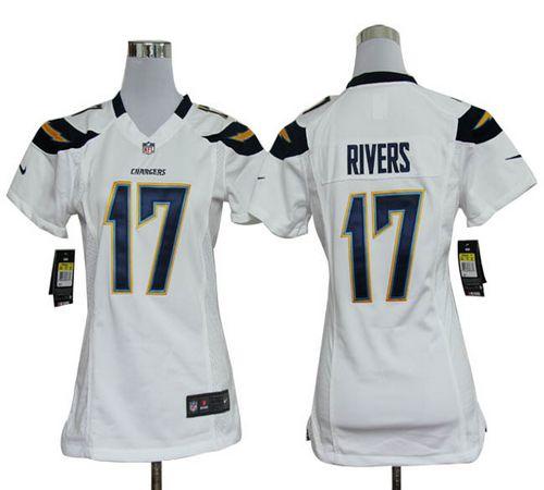  Chargers #17 Philip Rivers White Women's Stitched NFL Elite Jersey