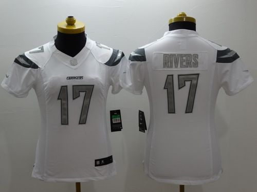  Chargers #17 Philip Rivers White Women's Stitched NFL Limited Platinum Jersey
