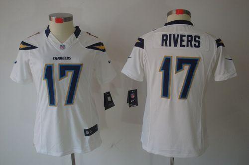  Chargers #17 Philip Rivers White Women's Stitched NFL Limited Jersey