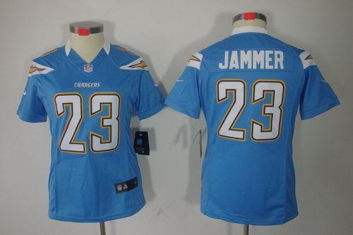  Chargers #23 Quentin Jammer Electric Blue Alternate Women's Stitched NFL Limited Jersey