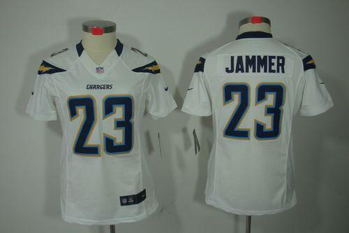  Chargers #23 Quentin Jammer White Women's Stitched NFL Limited Jersey