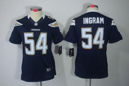  Chargers #54 Melvin Ingram Navy Blue Team Color Women's Stitched NFL Limited Jersey