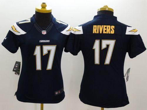  Chargers #17 Philip Rivers Navy Blue Team Color Women's Stitched NFL Limited Jersey