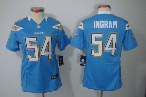  Chargers #54 Melvin Ingram Electric Blue Alternate Women's Stitched NFL Limited Jersey
