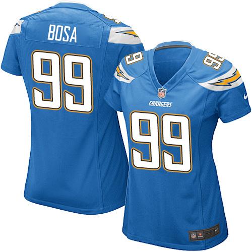  Chargers #99 Joey Bosa Electric Blue Alternate Women's Stitched NFL Elite Jersey