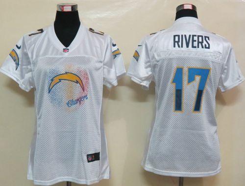  Chargers #17 Philip Rivers White Women's Fem Fan NFL Game Jersey