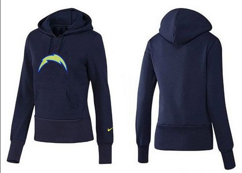 Women's San Diego Chargers Logo Pullover Hoodie Navy Blue