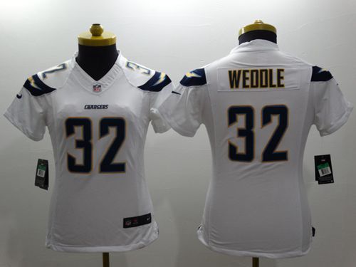 Real Nike Chargers #32 Eric Weddle White Women's Stitched NFL New ...