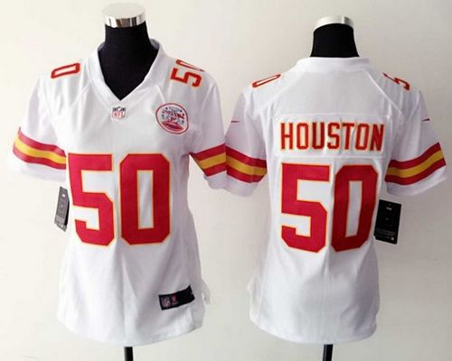  Chiefs #50 Justin Houston White Women's Stitched NFL Elite Jersey