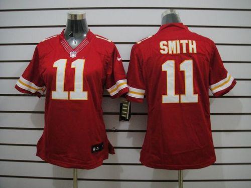  Chiefs #11 Alex Smith Red Team Color Women's Stitched NFL Limited Jersey