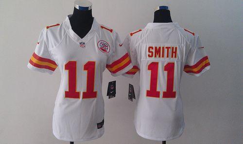  Chiefs #11 Alex Smith White Women's Stitched NFL Limited Jersey