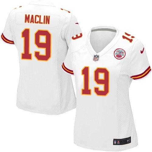  Chiefs #19 Jeremy Maclin White Women's Stitched NFL Elite Jersey