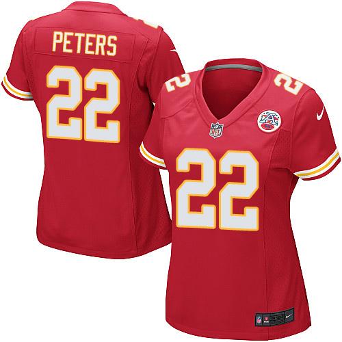  Chiefs #22 Marcus Peters Red Team Color Women's Stitched NFL Elite Jersey