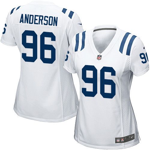  Colts #96 Henry Anderson White Women's Stitched NFL Elite Jersey