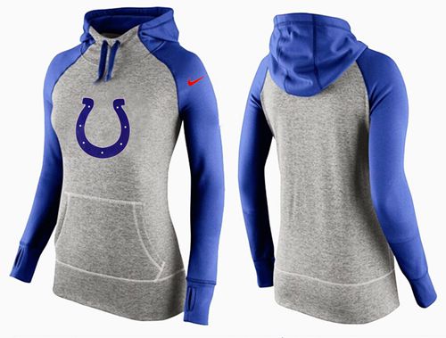 Women's  Indianapolis Colts Performance Hoodie Grey & Blue_2