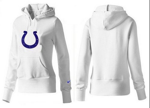 Women's Indianapolis Colts Logo Pullover Hoodie White