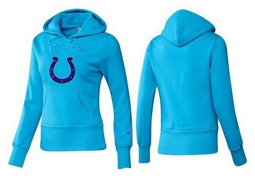 Women's Indianapolis Colts Logo Pullover Hoodie Light Blue