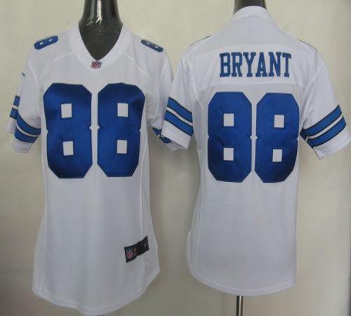  Cowboys #88 Dez Bryant White Women's Stitched NFL Elite Jersey