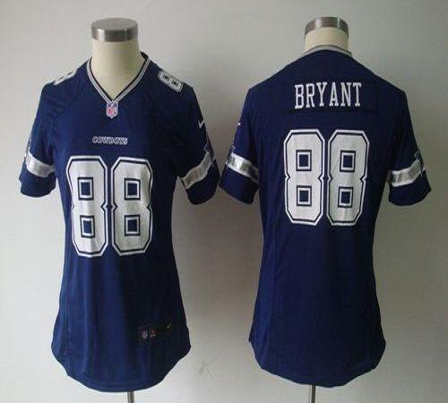 Cowboys #88 Dez Bryant Navy Blue Team Color Women's NFL Game Jersey