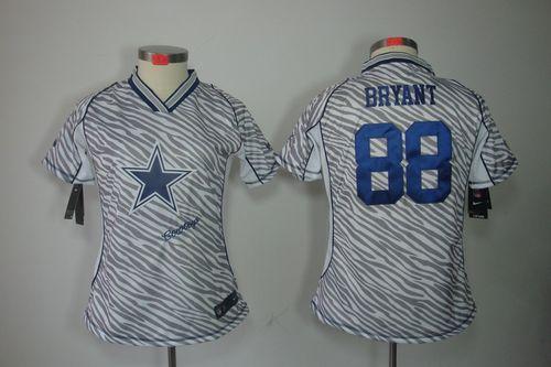  Cowboys #88 Dez Bryant Zebra Women's Stitched NFL Elite Jersey