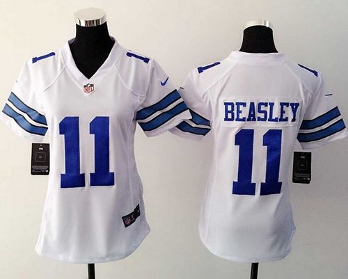  Cowboys #11 Cole Beasley White Women's Stitched NFL Elite Jersey