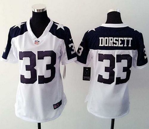  Cowboys #33 Tony Dorsett White Thanksgiving Throwback Women's Stitched NFL Elite Jersey