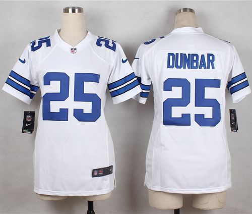  Cowboys #25 Lance Dunbar White Women's Stitched NFL Elite Jersey