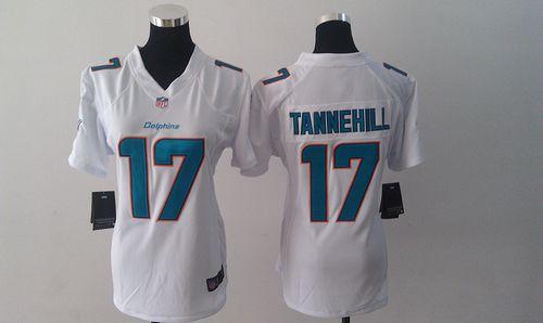  Dolphins #17 Ryan Tannehill White Women's Stitched NFL Elite Jersey