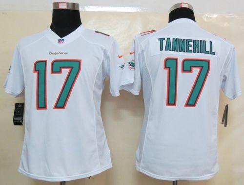  Dolphins #17 Ryan Tannehill White Women's Stitched NFL Limited Jersey