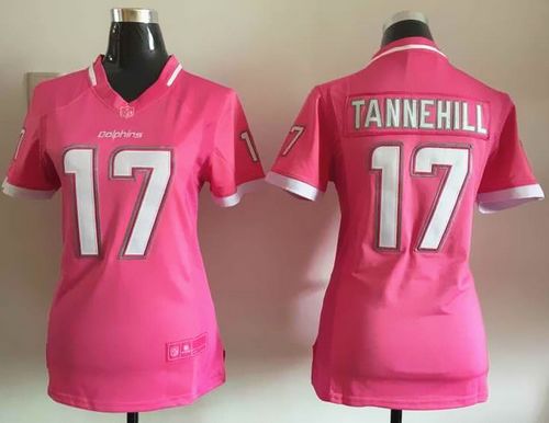  Dolphins #17 Ryan Tannehill Pink Women's Stitched NFL Elite Bubble Gum Jersey