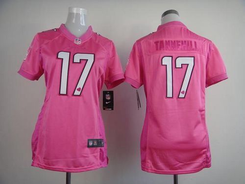  Dolphins #17 Ryan Tannehill Pink Women's Be Luv'd Stitched NFL New Elite Jersey