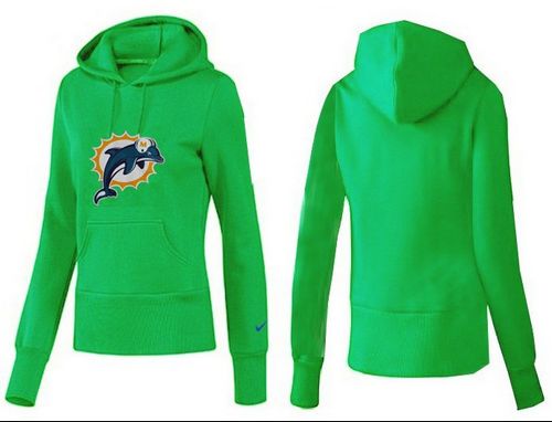 Women's Miami Dolphins Logo Pullover Hoodie Green