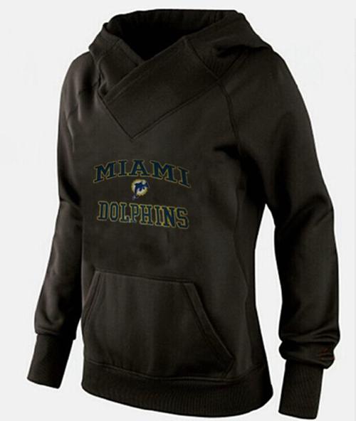 Women's Miami Dolphins Heart & Soul Pullover Hoodie Black