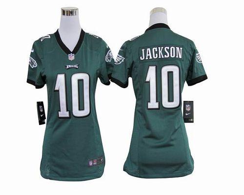  Eagles #10 DeSean Jackson Midnight Green Team Color Women's Stitched NFL Elite Jersey