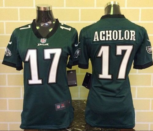  Eagles #17 Nelson Agholor Midnight Green Team Color Women's Stitched NFL New Elite Jersey