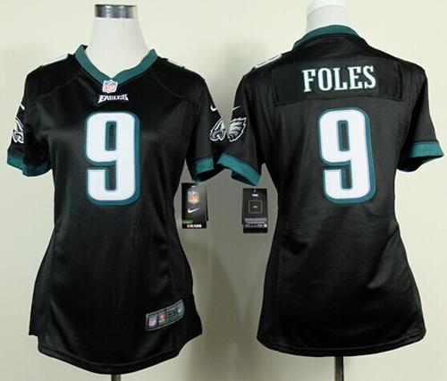  Eagles #9 Nick Foles Black Alternate Women's Stitched NFL New Elite Jersey