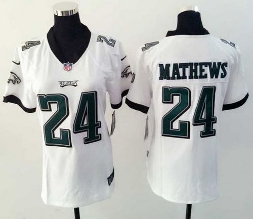  Eagles #24 Ryan Mathews White Women's Stitched NFL New Elite Jersey