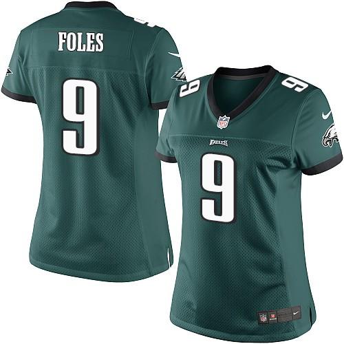  Eagles #9 Nick Foles Midnight Green Team Color Women's Stitched NFL Limited Jersey