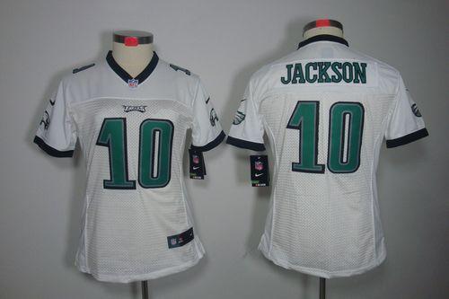  Eagles #10 DeSean Jackson White Women's Stitched NFL Limited Jersey