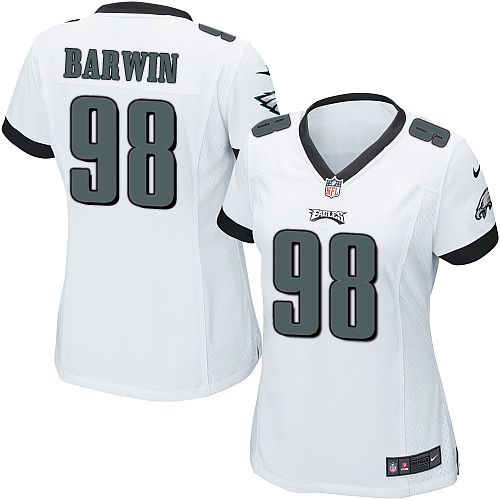  Eagles #98 Connor Barwin White Women's Stitched NFL New Elite Jersey