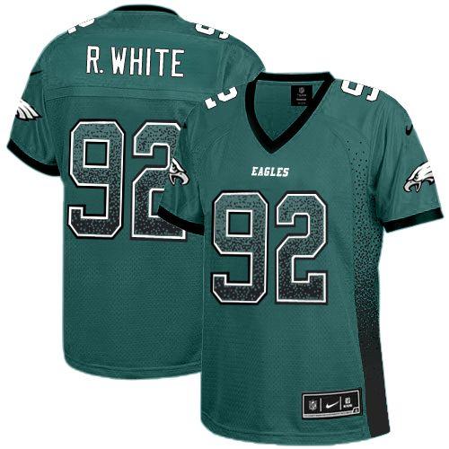  Eagles #92 Reggie White Midnight Green Team Color Women's Stitched NFL Elite Drift Fashion Jersey