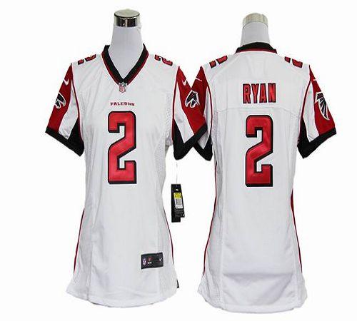  Falcons #2 Matt Ryan White Women's Stitched NFL Elite Jersey