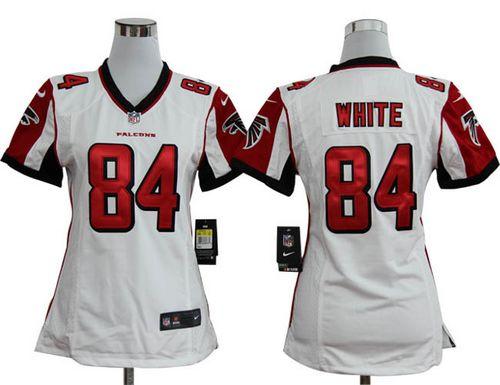  Falcons #84 Roddy White White Women's Stitched NFL Elite Jersey