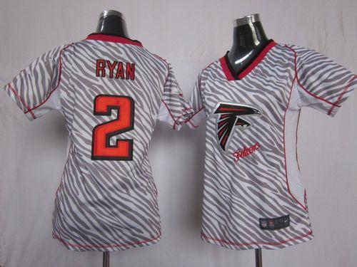  Falcons #2 Matt Ryan Zebra Women's Stitched NFL Elite Jersey