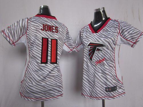  Falcons #11 Julio Jones Zebra Women's Stitched NFL Elite Jersey