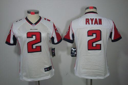  Falcons #2 Matt Ryan White Women's Stitched NFL Limited Jersey