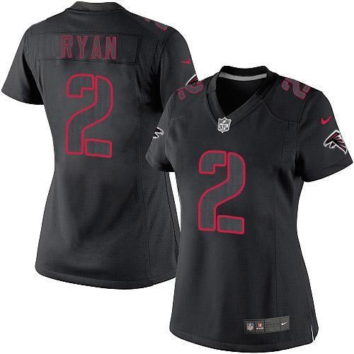  Falcons #2 Matt Ryan Black Impact Women's Stitched NFL Limited Jersey