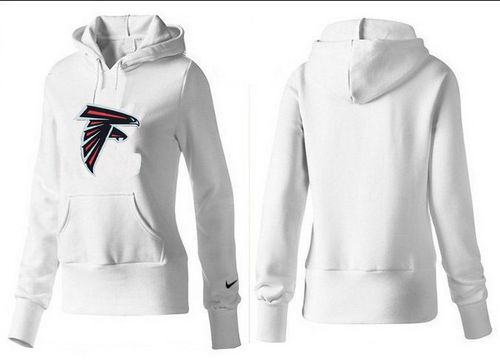 Women's Atlanta Falcons Logo Pullover Hoodie White