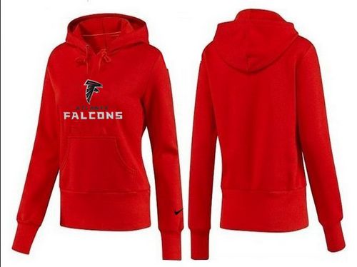 Women's Atlanta Falcons Authentic Logo Pullover Hoodie Red