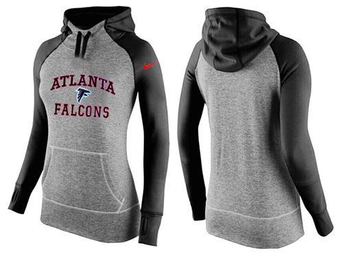 Women's  Atlanta Falcons Performance Hoodie Grey & Black_2